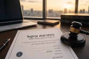 fines collection center hero המרכז לגביית קנסות, אגרות והוצאות, הודעת גבייה על שולחן עורך דין