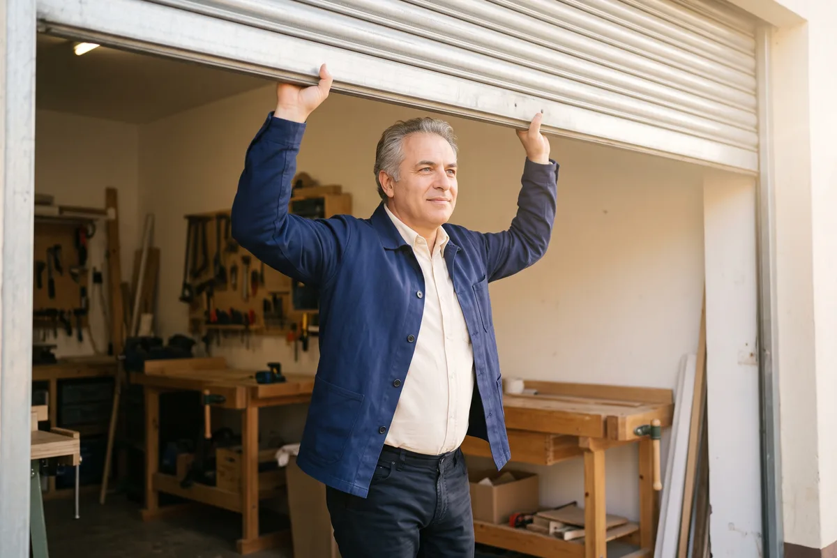 עצמאי פותח את בית המלאכה בבוקר אחרי שהחוב לביטוח לאומי הוסדר