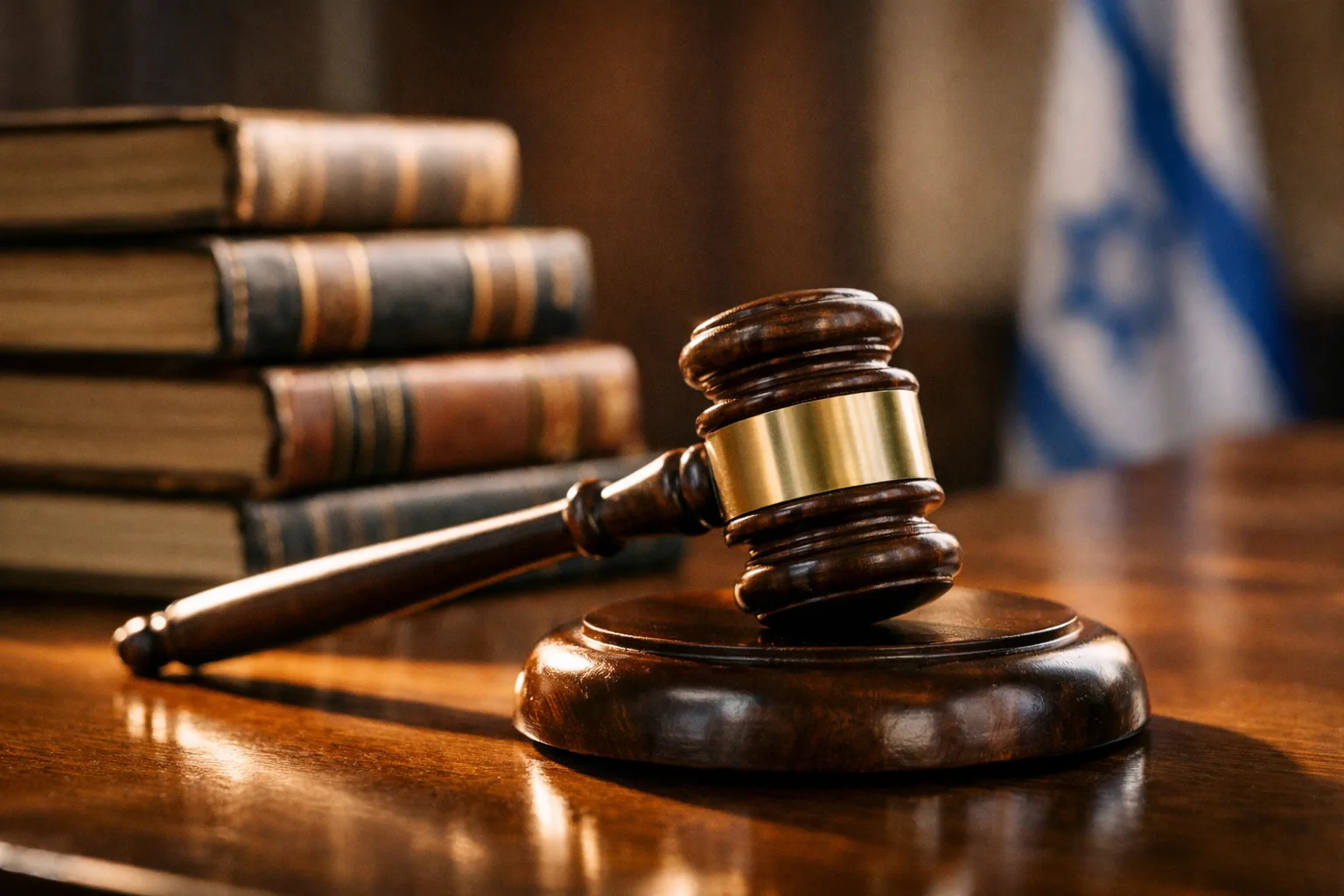 פטיש שופט על שולחן בית משפט